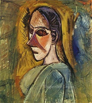 Pablo Picasso Painting - Busto de mujer estudio para Les Demoiselles d Avinye 1907 cubismo Pablo Picasso
